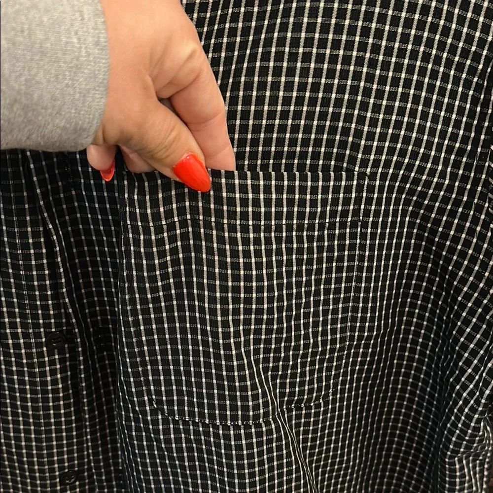 Men's Black Checkered Shirt - Picture 3 of 6